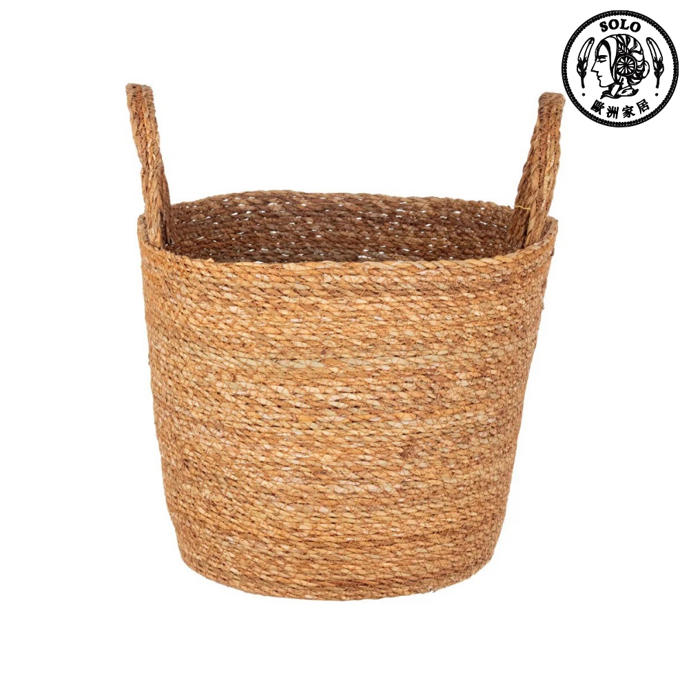【SOLO歐洲家居】LCW Home 34cm 雙耳藤編收納籃 手工編織 花籃 水果籃 洗衣籃 居家擺飾, , large
