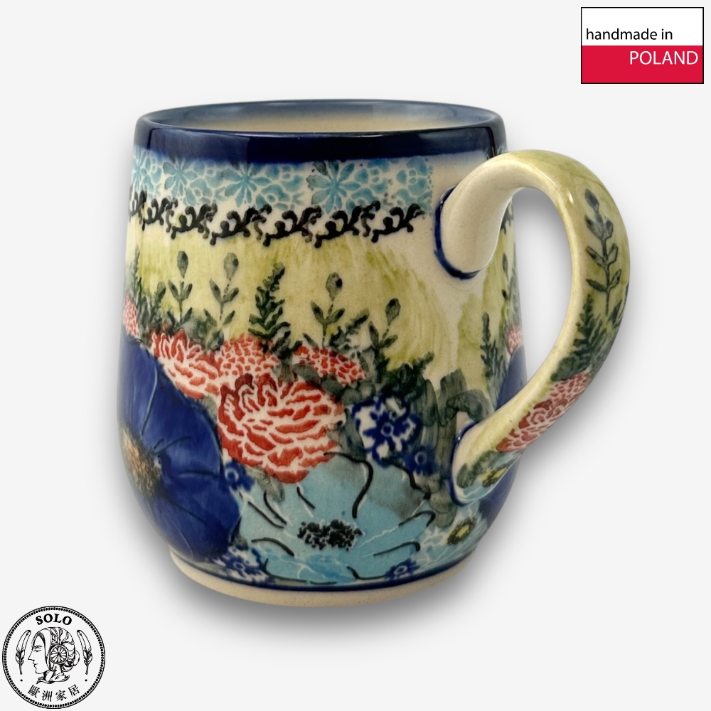 【SOLO Vintage】Cerraf Polish Pottery 320ml Mug Song of Wildflowers Series Made in Poland, , large