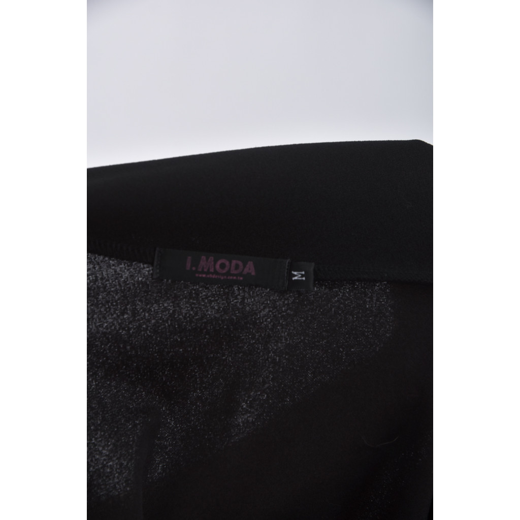 (S) ob style質感圓領黑色短袖上衣二手衣, , large