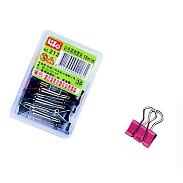 【 徠福 】彩色 兩用票夾 長尾夾 /盒   -  NO.213, , large