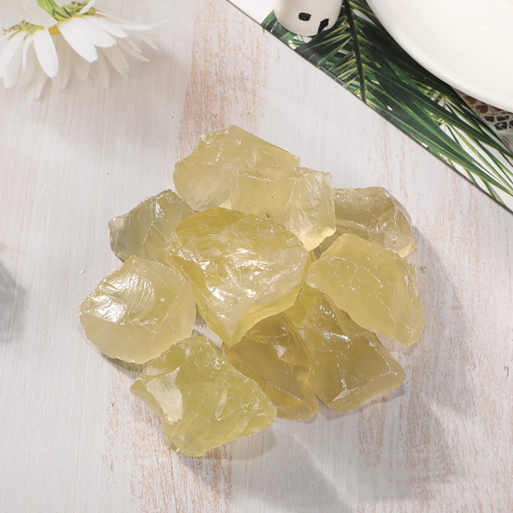 [Yellow Citrine] &ndash; Attract and Gather Wealth, Crafted from Melted Stone, Enhance Fortune, Boost Popularity, Can Be Used as a Diffuser Stone, Home Decor, , large