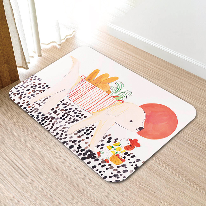【Monster】 Soft Diatomaceous Earth Absorbent Mat – Wu Hsin-Chih Collection (60x40cm) – Let's Go Picnic, , large