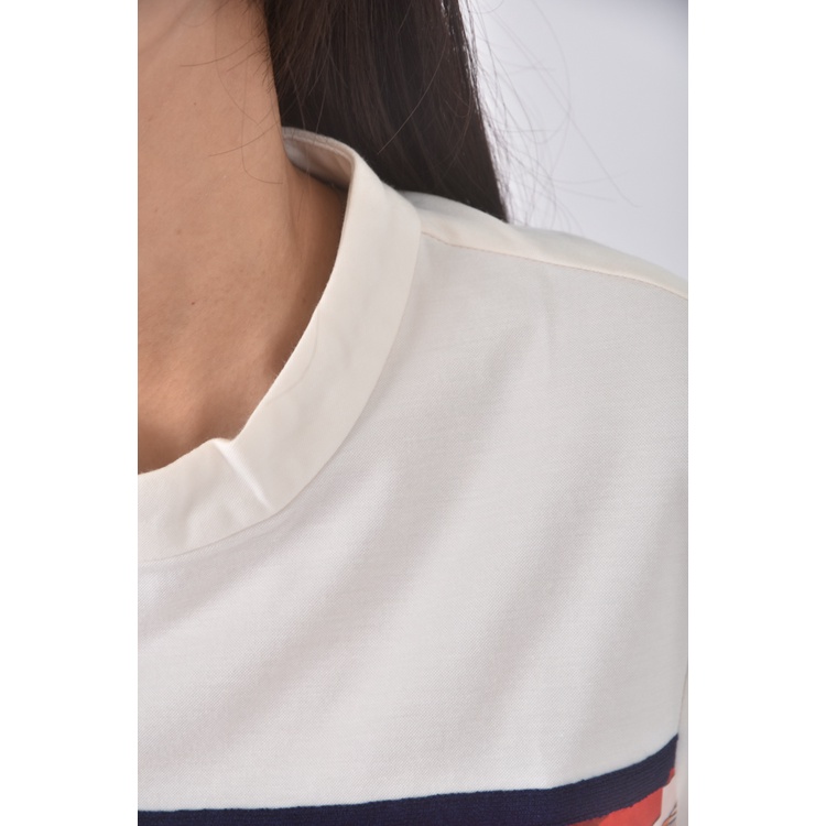 (M) needed立領白色短袖上衣二手衣, , large