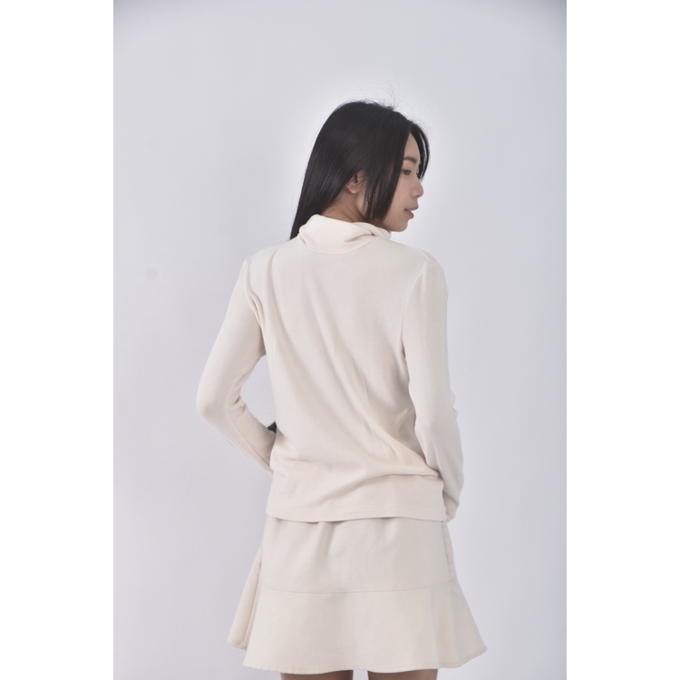 (S) gozo棉質高領杏色長袖上衣二手衣, , large
