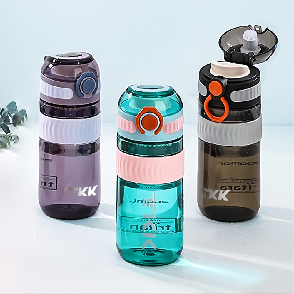 【TKK】美國進口Tritan克洛伊系列隨手杯 手提式 運動水壺550ML(直飲口設計)-青海藍, , large