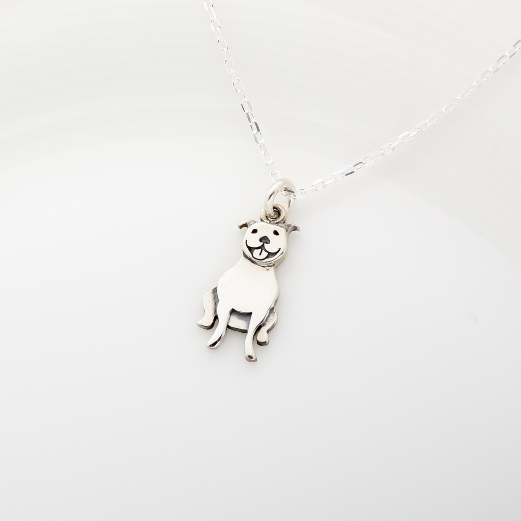 【Angel & Me】美國 比特犬 s925 純銀 項鍊 情人節 聖誕節禮物, , large