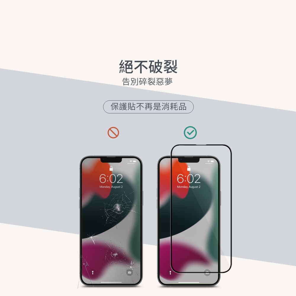 Moshi AirFoil Pro 強韌抗衝擊滿版螢幕保護貼 for iPhone 13 mini, , large