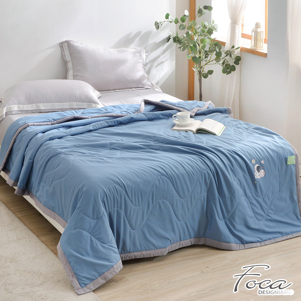 【FOCA】Blooming Powder | Daily Cooling Double Silver Ion Anti-blur Washable Cotton Four Seasons Quilt/Cool Quilt (Large Size 180x220cm), , large