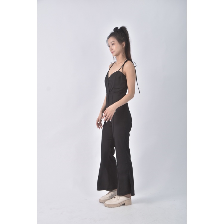 (S) 【安于晴Charlene私服】mosdress高腰質感吊帶黑色連身裝二手衣, , large