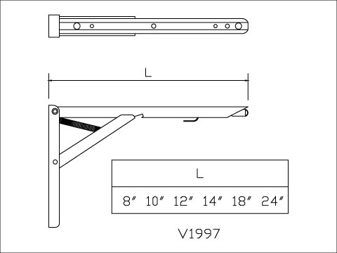 【協進五金】活動式折疊 隔板架 烤黑, , large