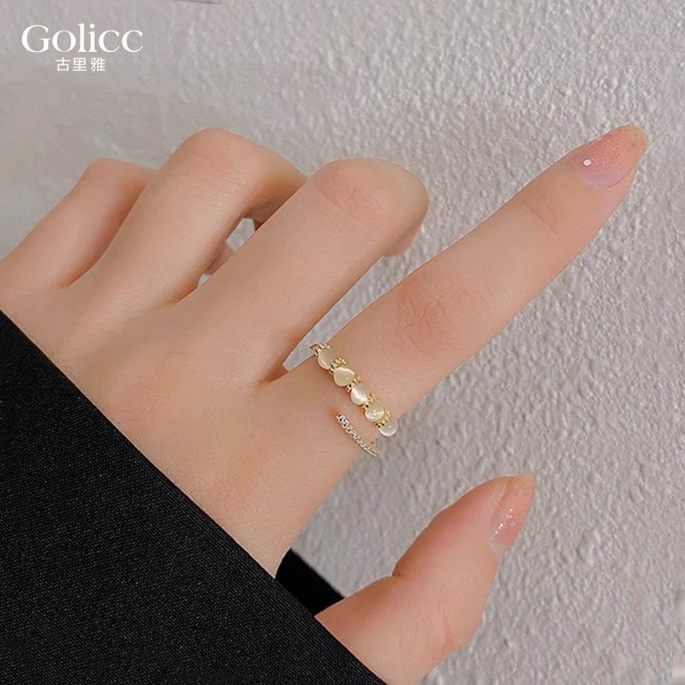 【Gulicc】古莉可 戒指 微鑲閃鑽貓眼石戒子, , large