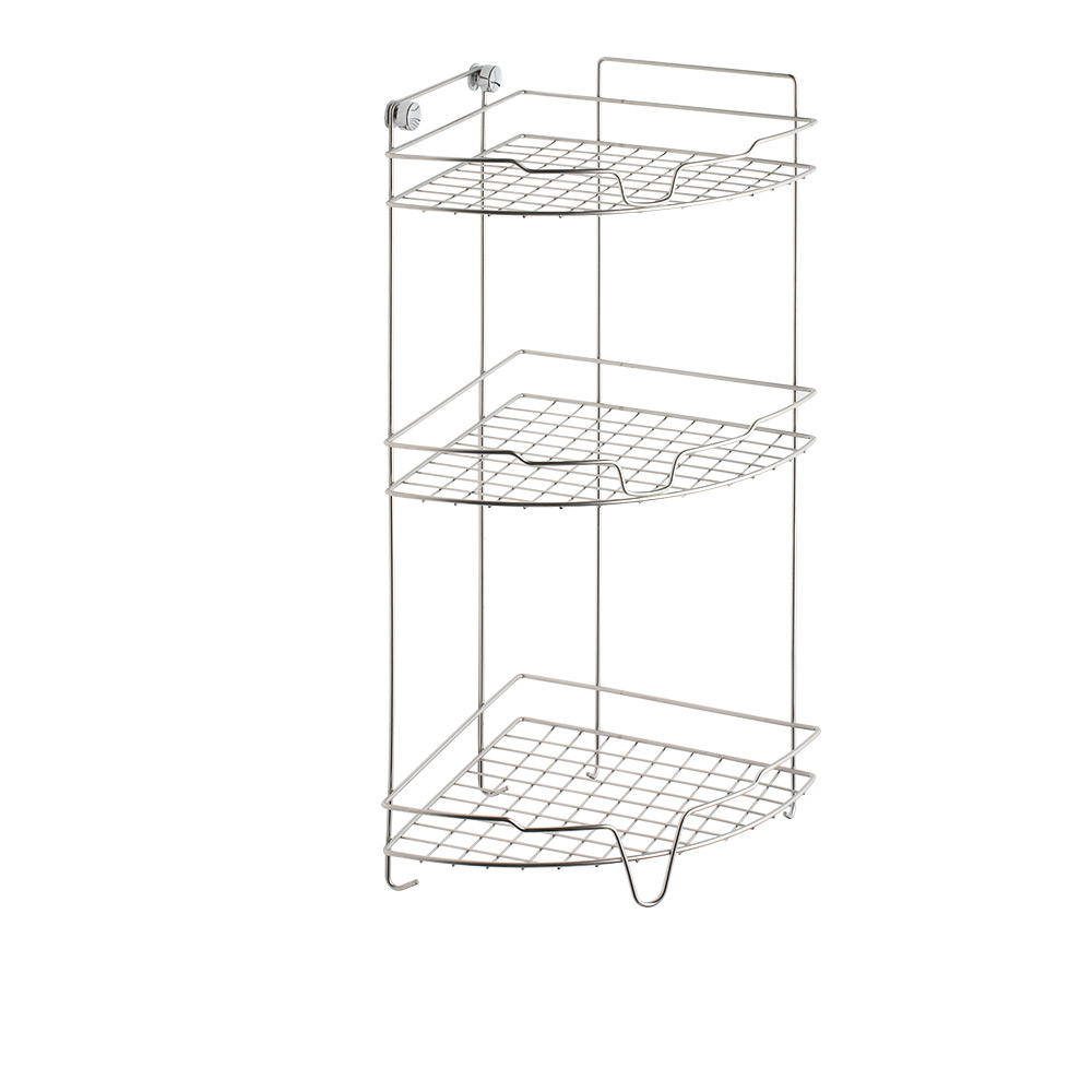 SHCJ掛放二用角落收納棚 台灣製304不鏽鋼 浴室 毛巾瓶罐盥洗用品 收納置物架, , large