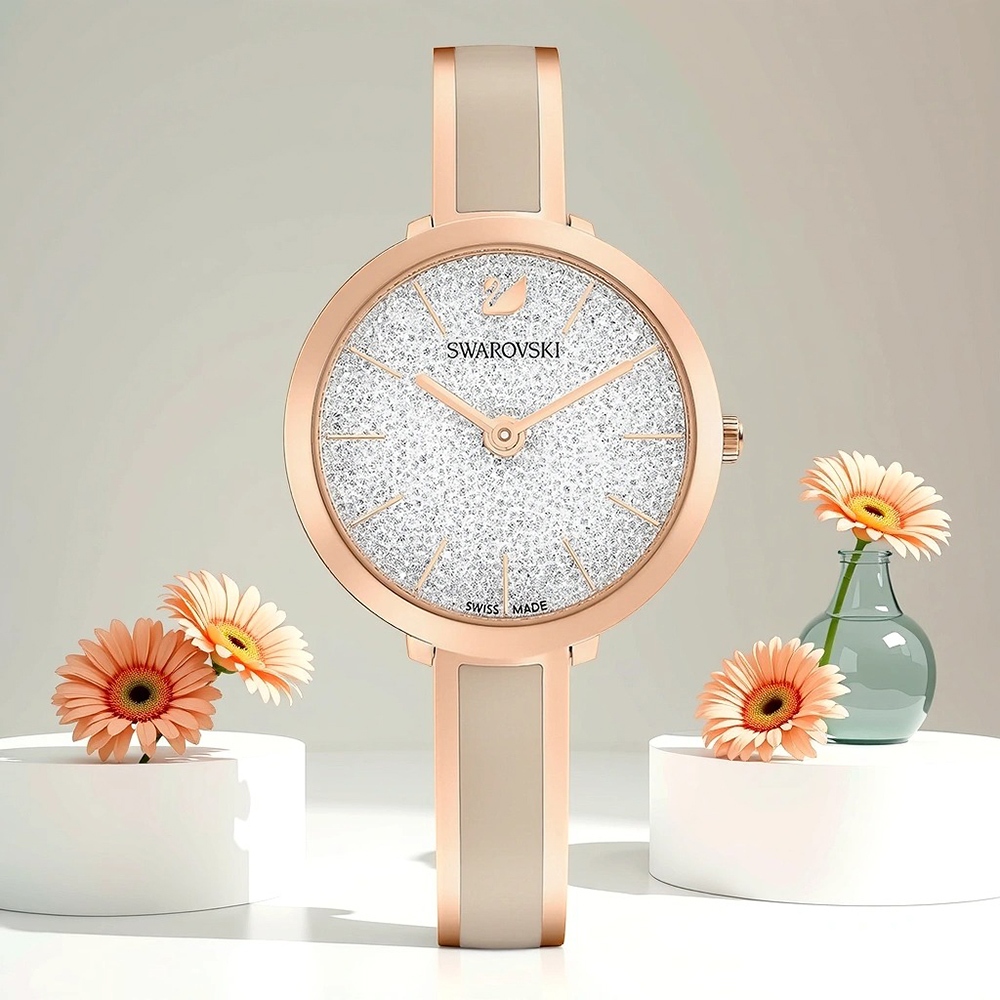 SWAROVSKI 施華洛世奇 送禮 CrystallineDelight 璀璨晶鑽女錶 手錶-34mm 5642218, , large