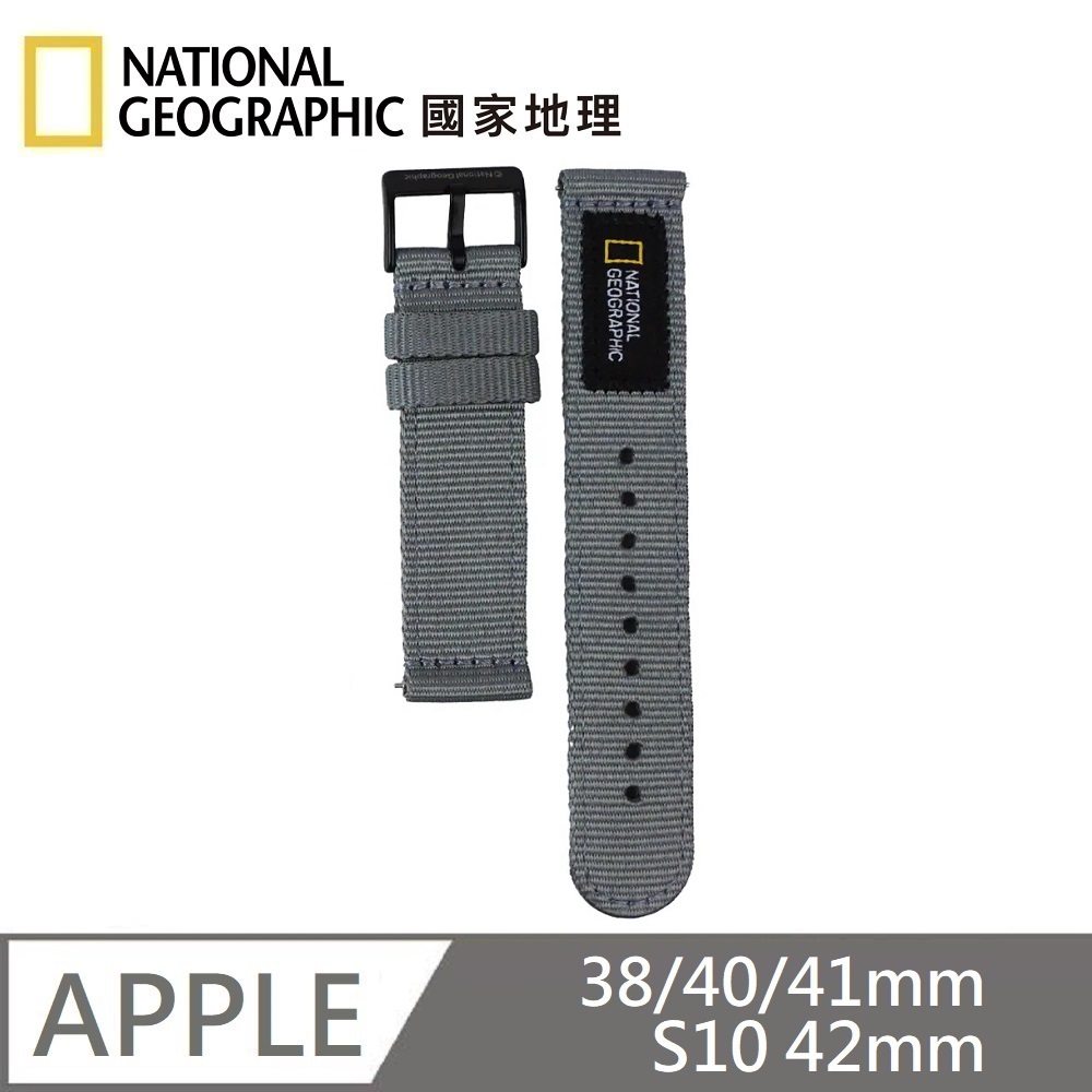 National Geographic Apple Watch Nato Strap Nylon Strap Applicable to Apple Watch 38/40/41mm, S10 42mm - Gray , , large