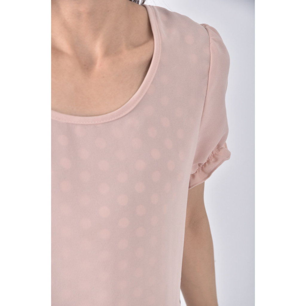 (M) 兩件式粉色短袖上衣二手衣, , large