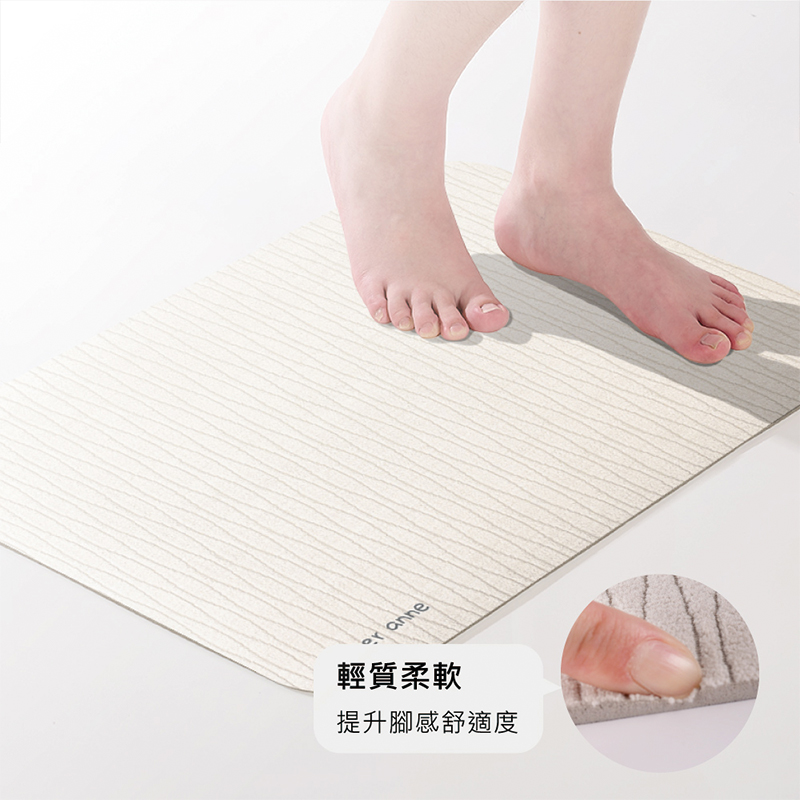 【Monster】 Soft Diatomaceous Earth Fabric Absorbent Mat (60x40cm) – Wave Vitality Green, , large