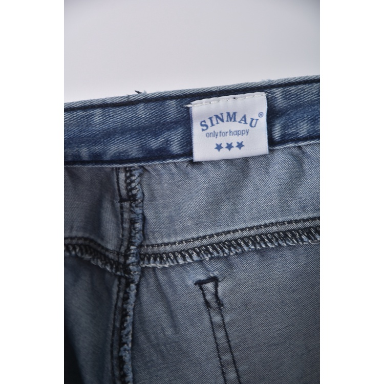 (L) sinmau丹寧牛仔質感藍色長褲二手衣, , large