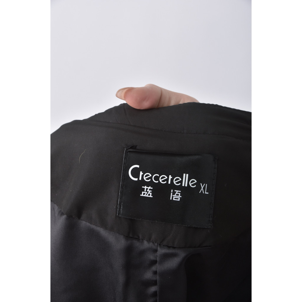 (XL) crecetelle拼接黑色外套二手衣, , large
