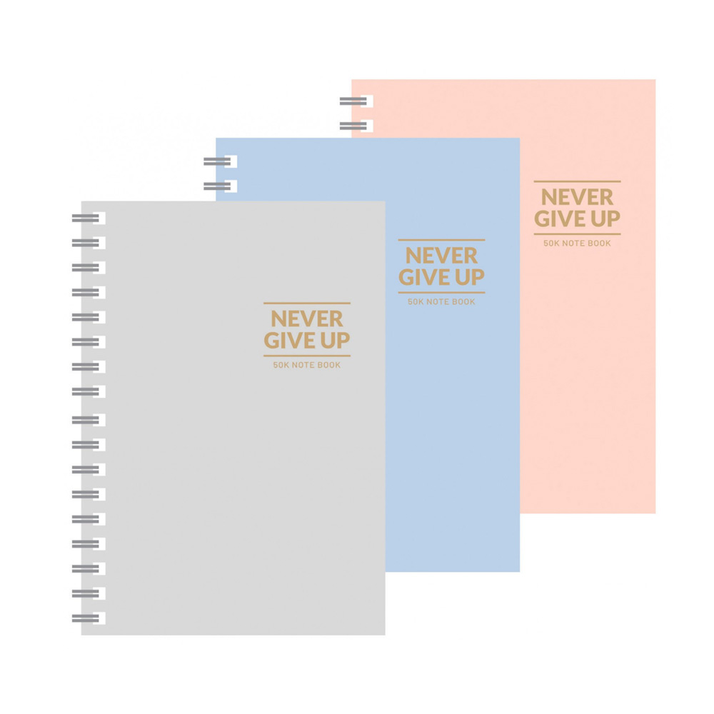 美加美 50K 空白膠圈筆記-藍 5本/包 AD7118, , large