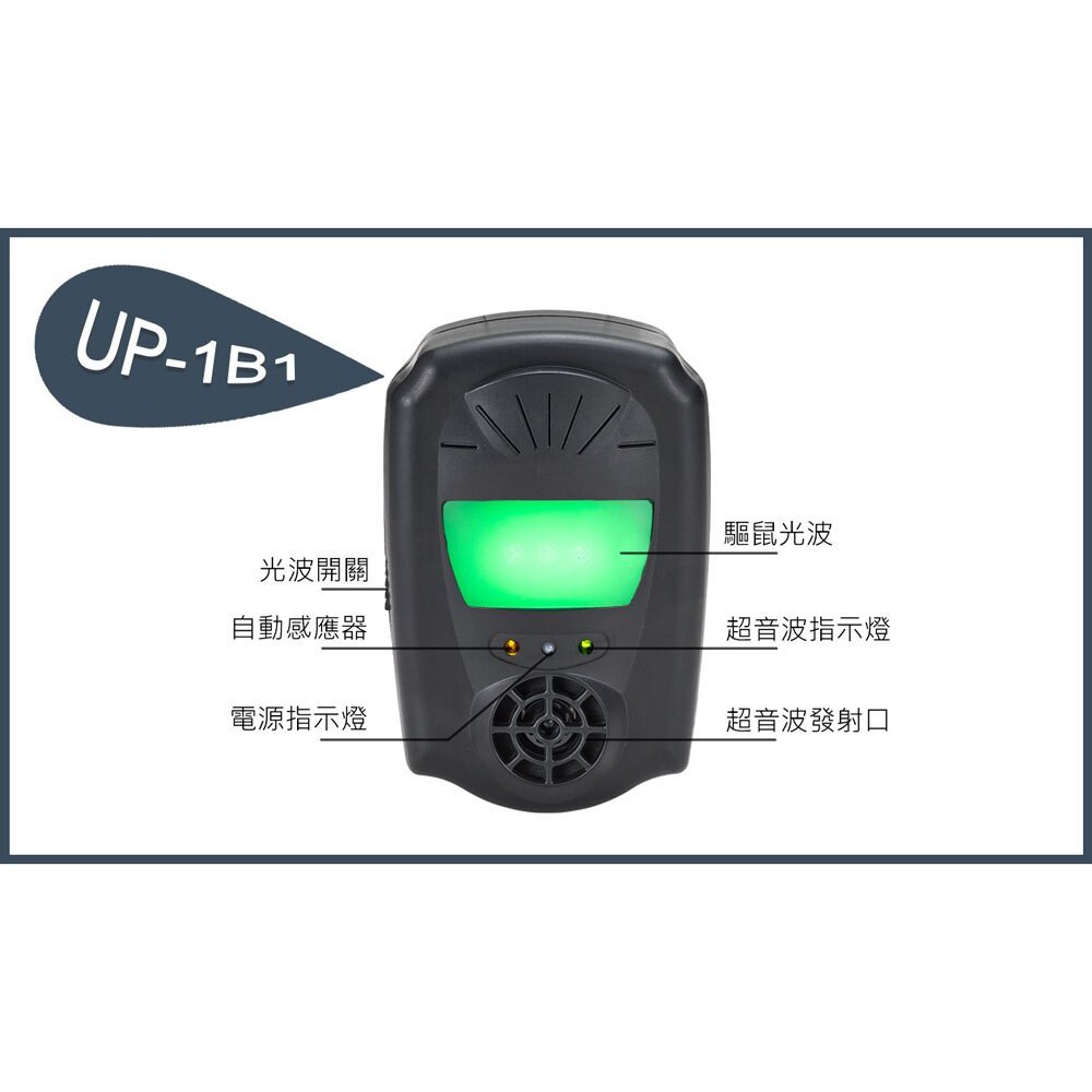 GS MALL 台灣製造 雙效超音波驅鼠器 驅蟲 光波驅鼠 超音波驅鼠 物理驅鼠 驅鼠器 驅鼠, , large