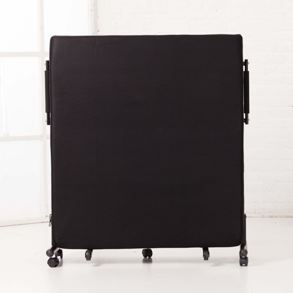 《Simple Life》High anti-slip support 14-stage storage folding bed (easy assembly) black KR, , large