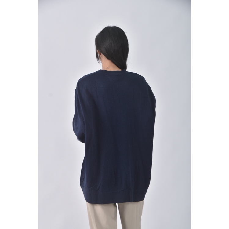 (XL) gap質感V領藍色長袖上衣二手衣, , large