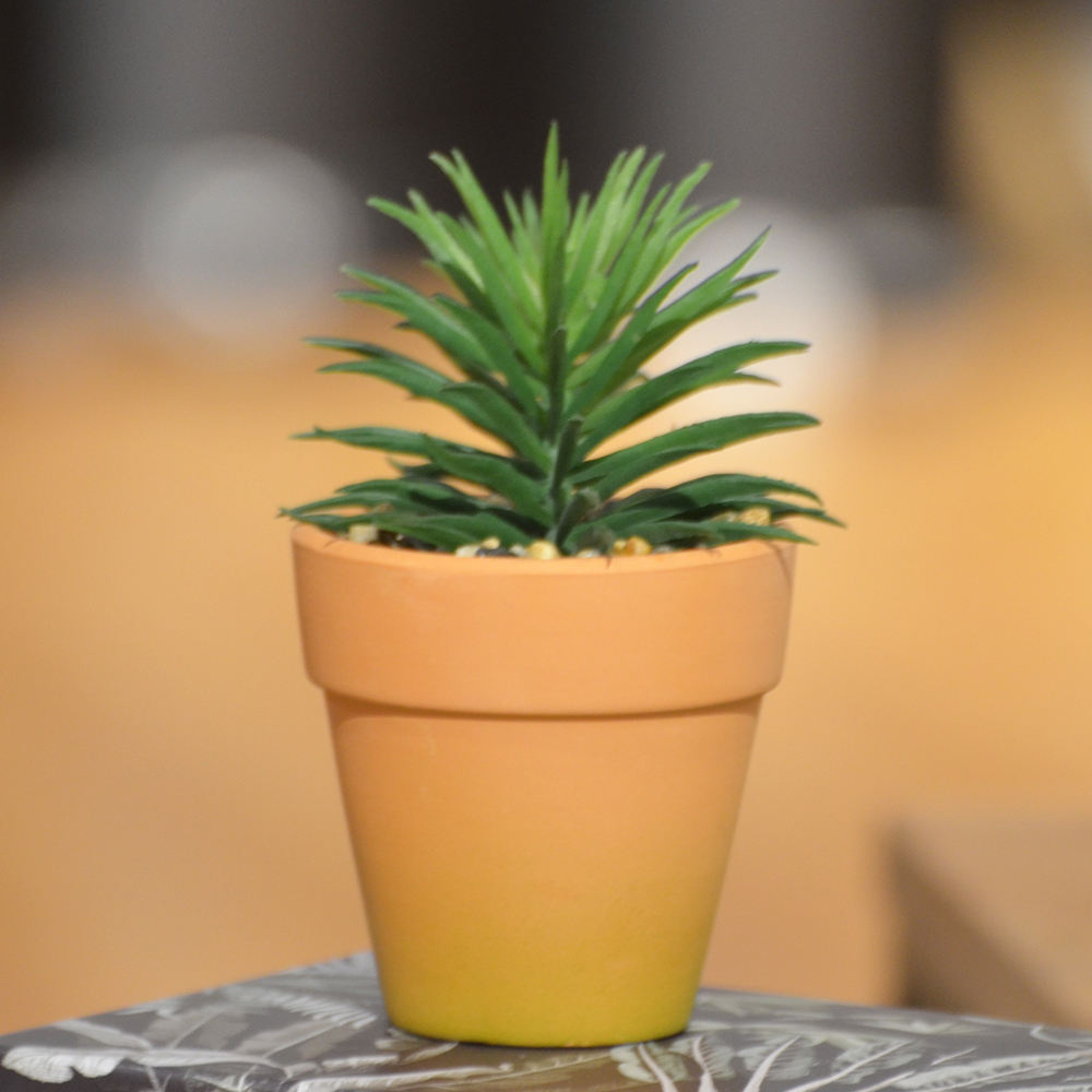 ARTIFICIAL PLANT IN TERRACOTTA POT SET OF 4, , large