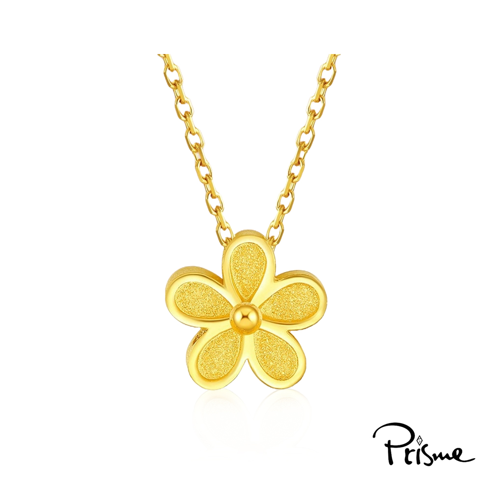 【Prisme Gold】黃金項鍊 花朵 鍊墜項鍊 (金重：約0.02錢±0.01), , large
