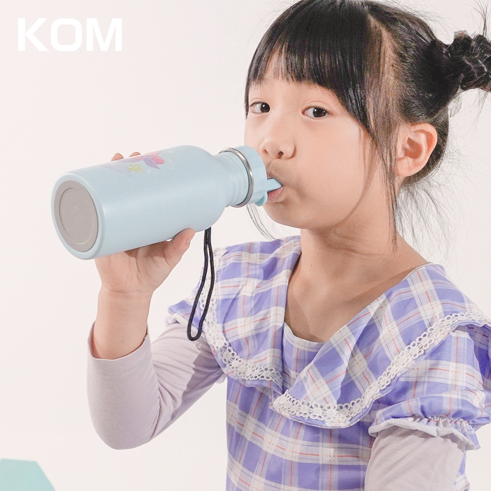 【KOM】夢想系列 台製316不鏽鋼兒童隨身瓶 兒童水壺500ml(附吸管 背帶), , large