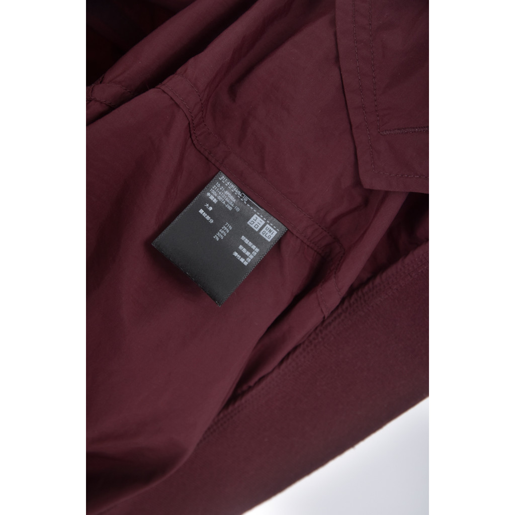 (M) uniqlo質感棉質紅色外套二手衣, , large