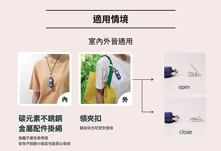 【芽比兔】 負離子波力隨身空氣清淨器-波力, , large