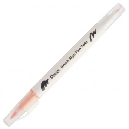 【 Pentel 飛龍 】雙頭柔繪筆 10支/盒 SESW30C   -  T122 黃, , large