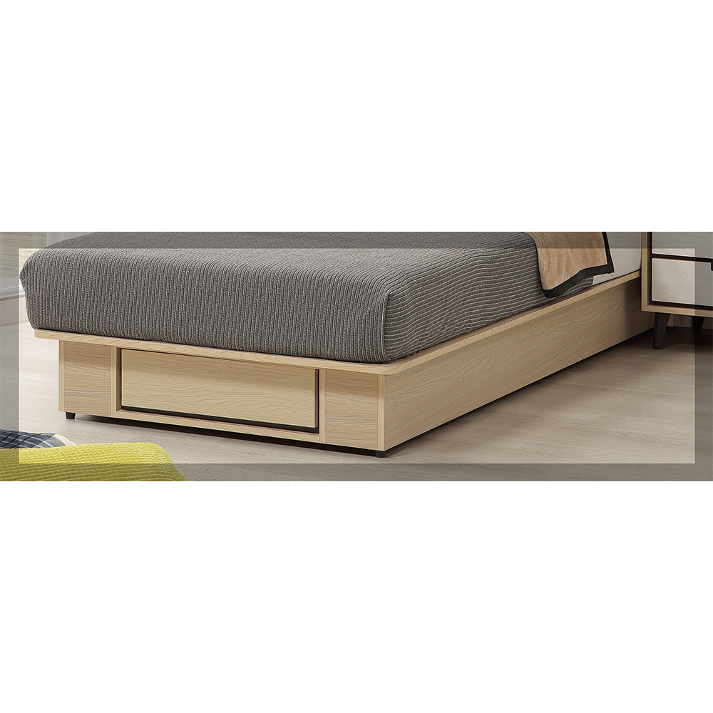 【唯熙傢俱】雷莎原木色3.5尺右側抽屜床底, , large