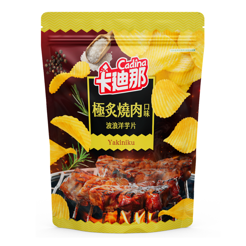 卡迪那波浪洋芋片極炙燒肉口味220G, , large