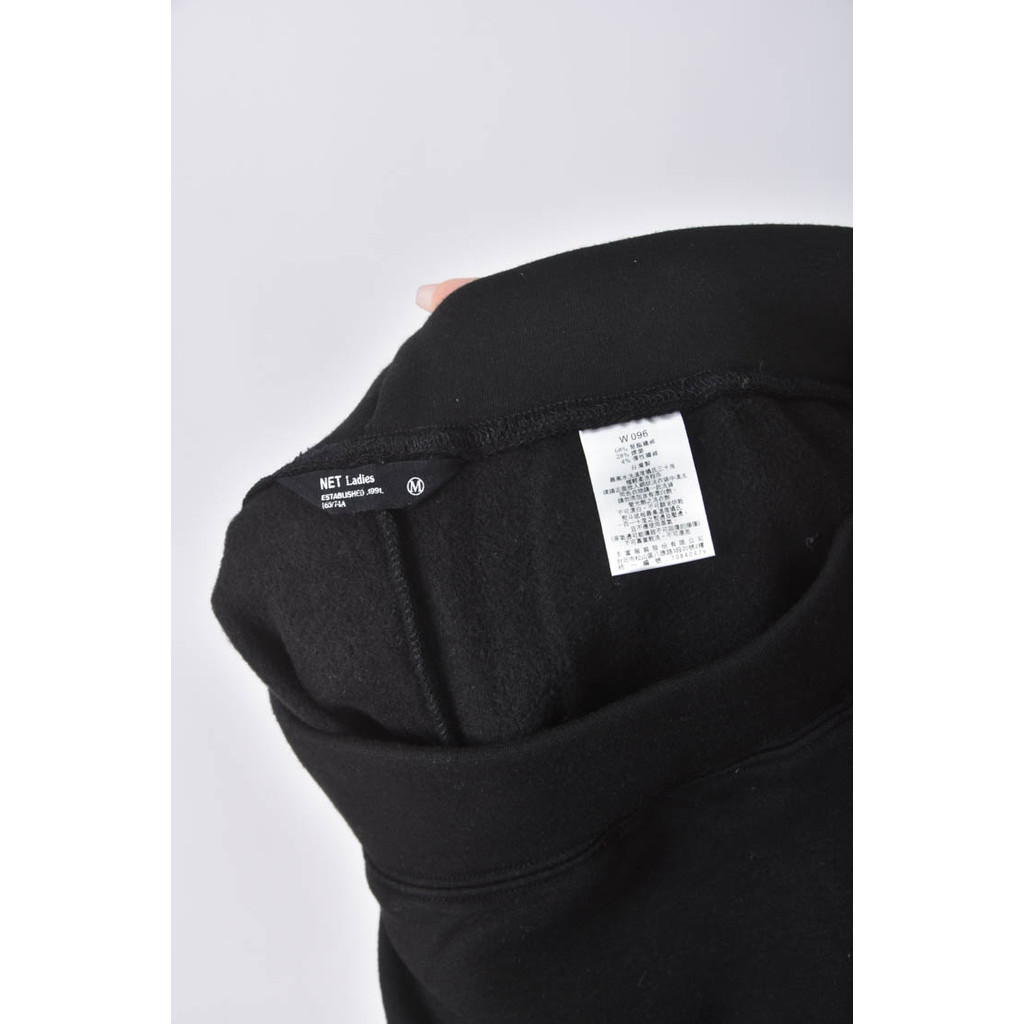 (S) net高腰棉質高腰黑色長褲二手衣, , large