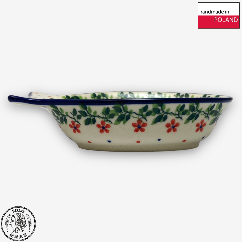 【SOLO Vintage】CA Polish Pottery 12.5cm Fish Bowl Sauce Plate Jewelry Plate Chopstick Rack Red Princess Series, , large