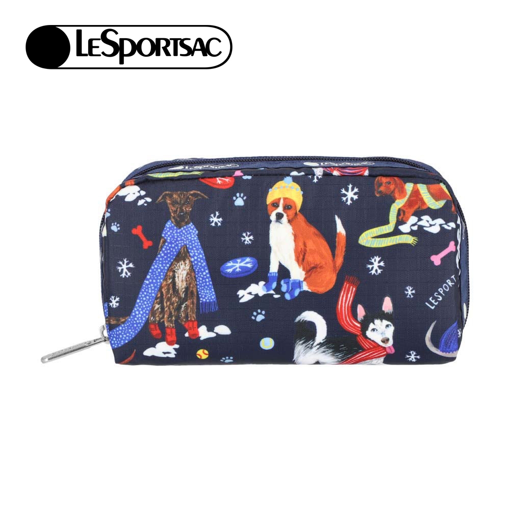 |快速出貨|Lesportsac Rectangular Cosmetic 長形立體化妝包/ 雪國汪星人, , large