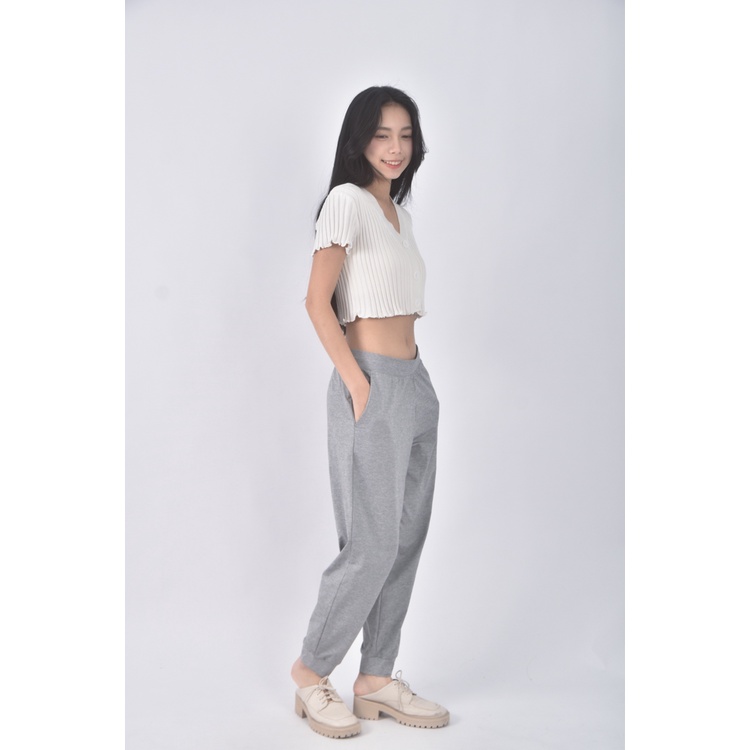 (L) uniqlo高腰質感灰色長褲二手衣, , large