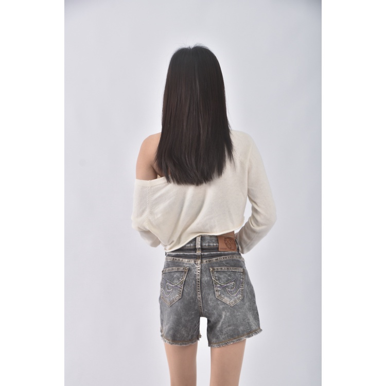 (S) 衣絲不罣丹寧牛仔棉質灰色短褲二手衣, , large