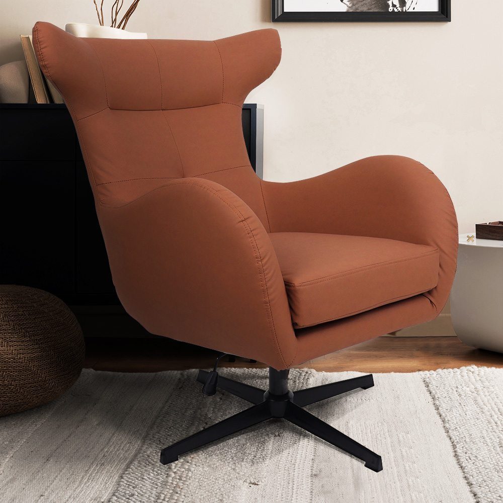 【Hampton 漢汀堡】艾瑞克高背旋轉主人椅-拿鐵棕