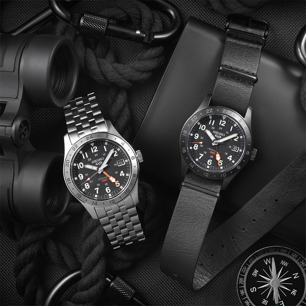 SEIKO 精工 5 Sports Field 系列 GMT機械錶 SSK023K1/4R34-00C0D, , large