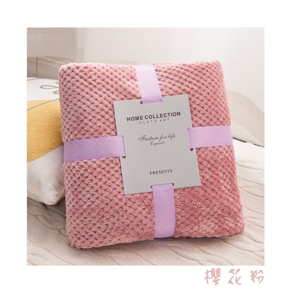 【A&R】日系法蘭絨毯 150*200cm 法藍粉, , large