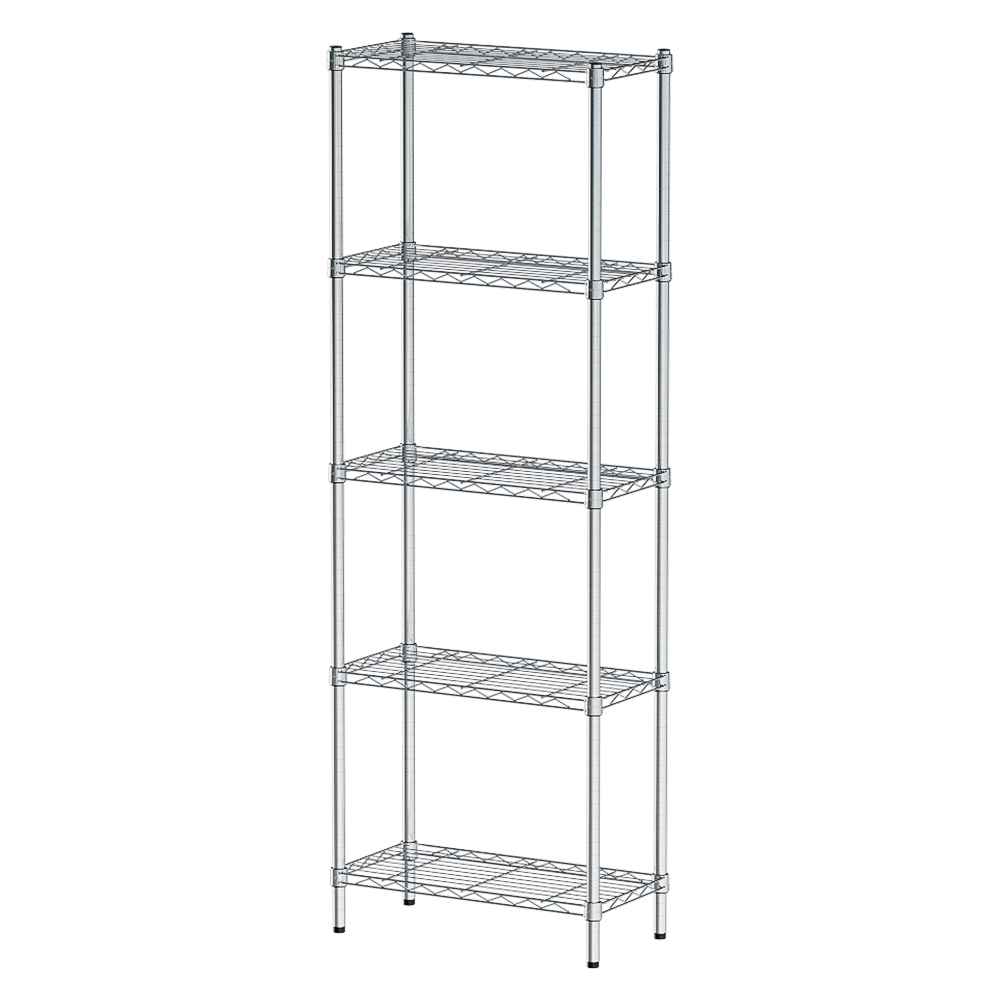 【Y HOUSE】60x30x180cm Lightweight Five-layer Iron Rack Iron Rack Shelf-Electroplating