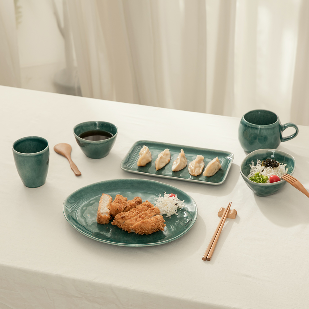 【YU Living】日式窯變釉手作陶瓷茶杯 270ml-藍色, , large