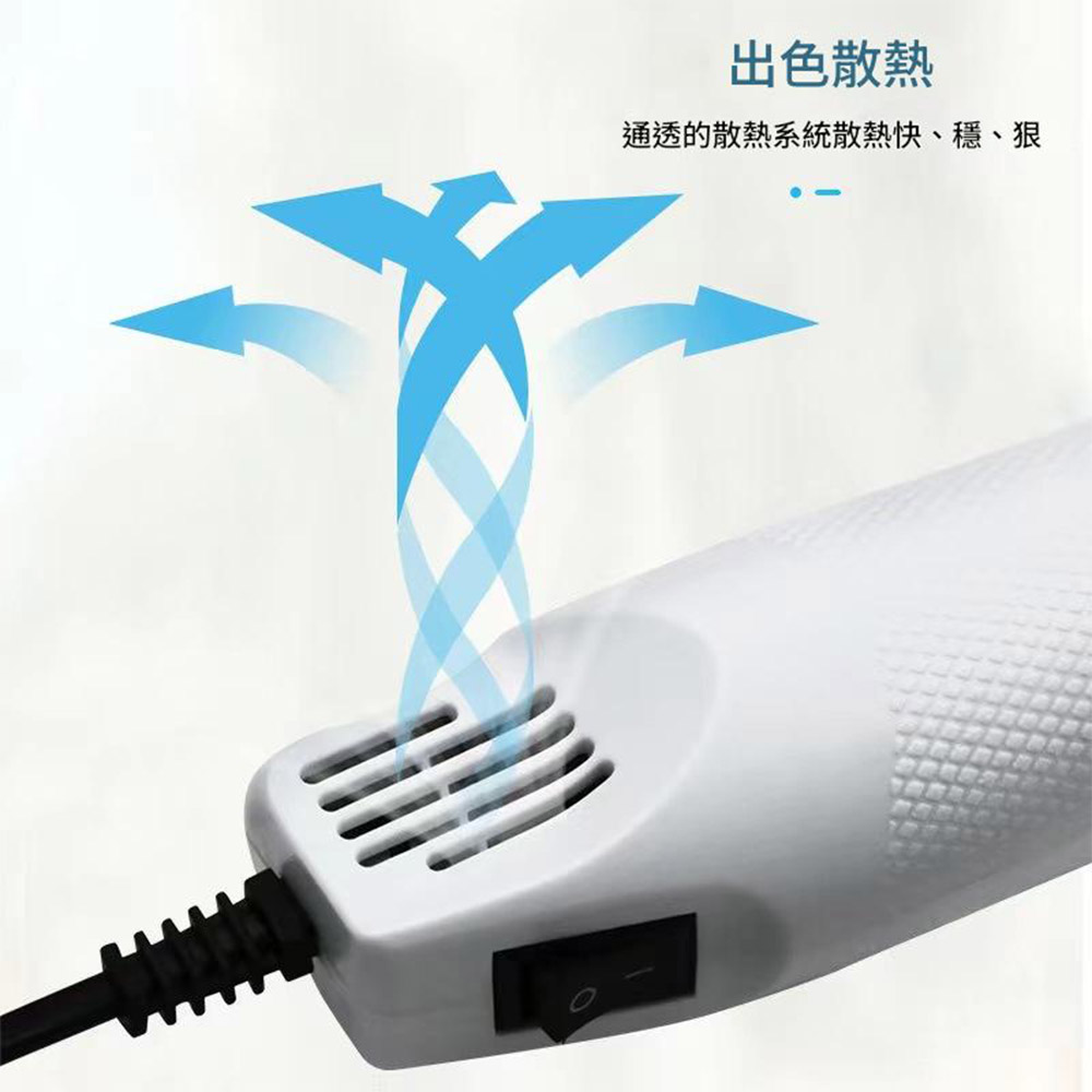 110V迷你手持熱風槍-藍白, , large