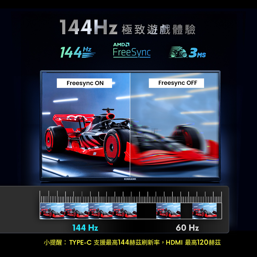 贈螢幕清潔三件組【台陞科技】美國Kinhank16型2.5KIPS可攜式外接螢幕(Switch/可攜式螢幕/移動式顯示器/外接式), , large