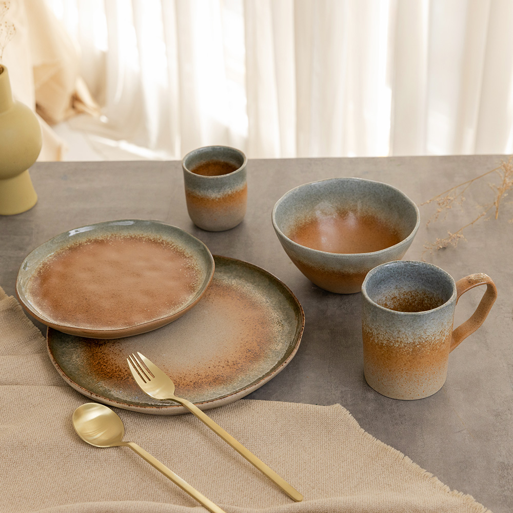 Japanese Style Contrast Glaze Ceramic Cup, , large