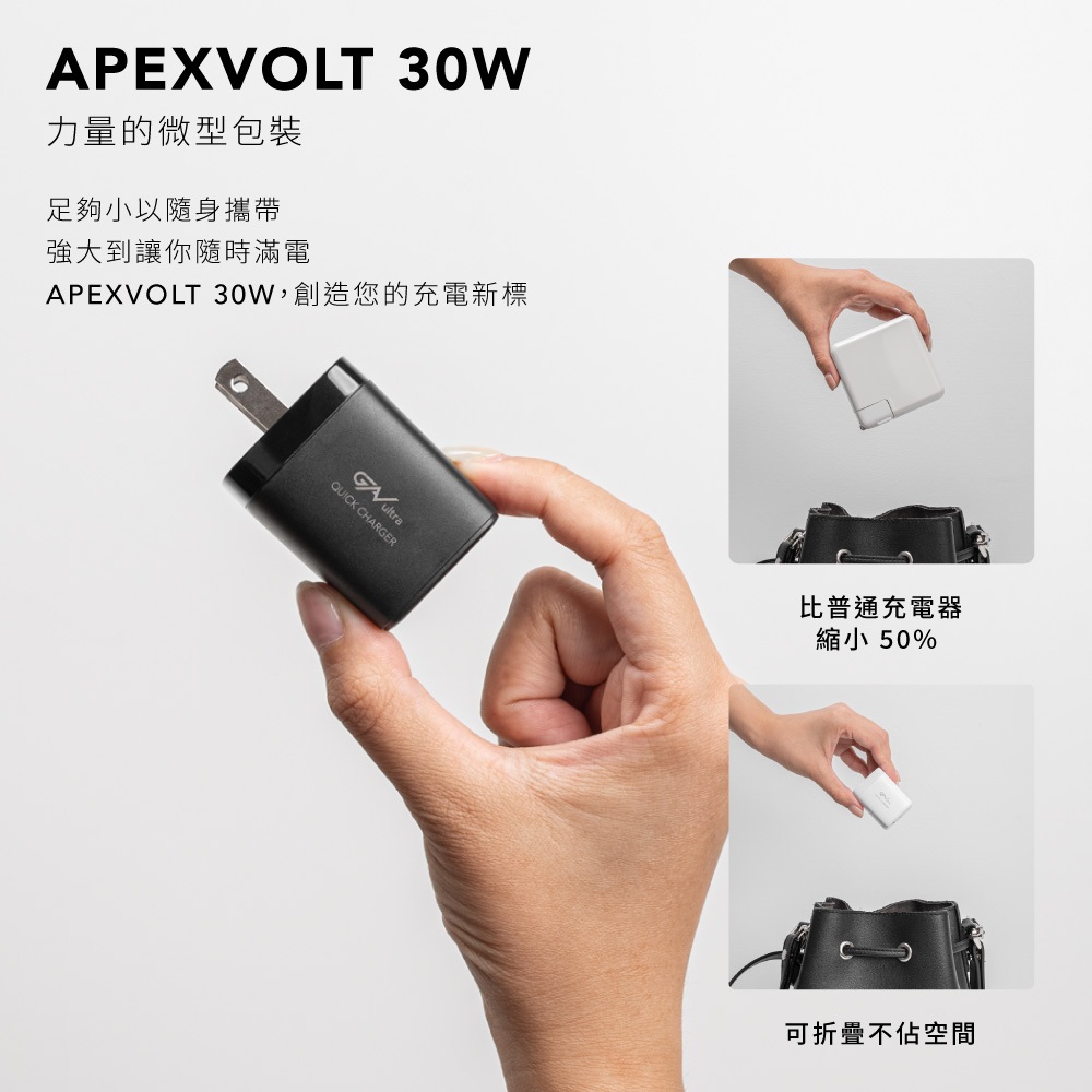 【GC】充滿快樂 35W 雙孔GaN氮化鎵充電器 USB-C*1+USB-A*1 快充頭|TYPE-C|手機/筆電充電器, , large