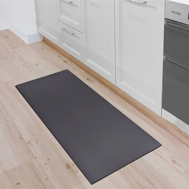 【怪獸】rubber anne 30秒瞬吸 軟式珪藻土廚房吸水地墊 (120x50cm) -壓紋灰直角, , large