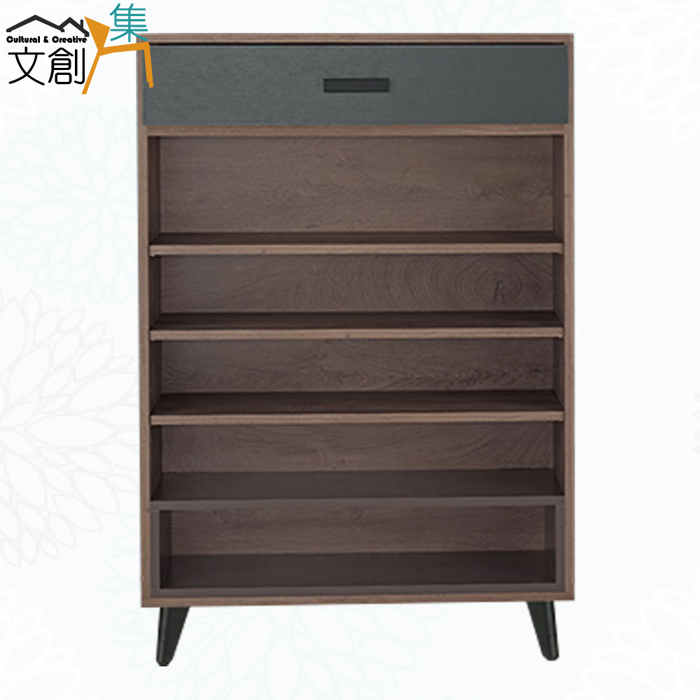 【文創集】包曼2.7尺二門二抽鞋櫃(客約商品)灰橡木紋色系, , large
